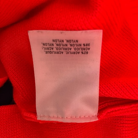 Anthropologie Neon Coral Sweater Multi-Way Tie Tank Small - Picture 7 of 7